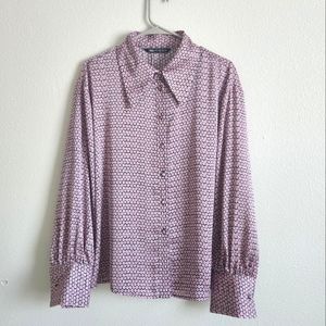 ZARA Floral Satin Shirt